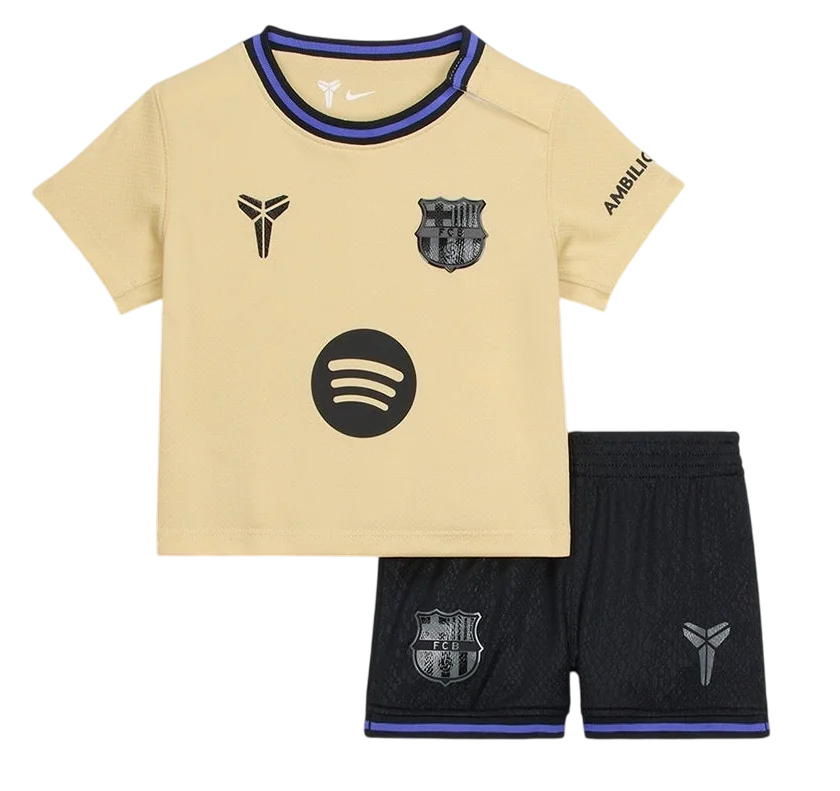 Barcelona 2025-2026 Çocuk Forma & Şort Seti x Kobe Bryant Away