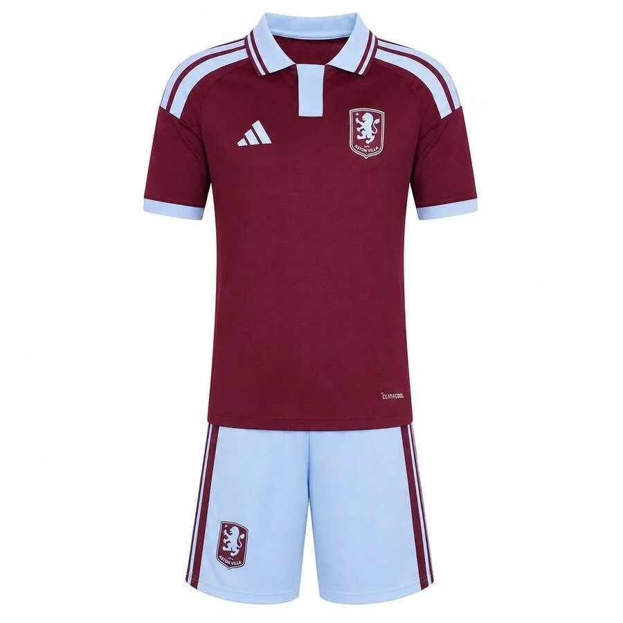 Aston Villa 2026-2027 Çocuk Forma & Şort Seti Home